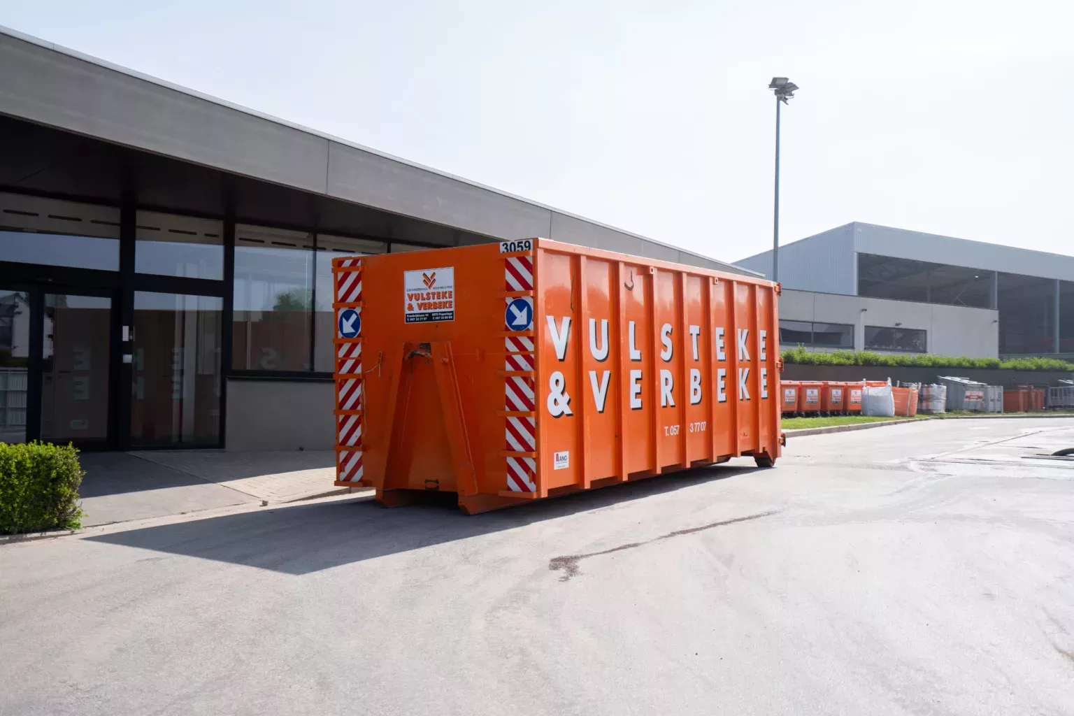 Vulsteke verbeke poperinge afzetcontainer houtafval harde plastics banden groenafval 30m³